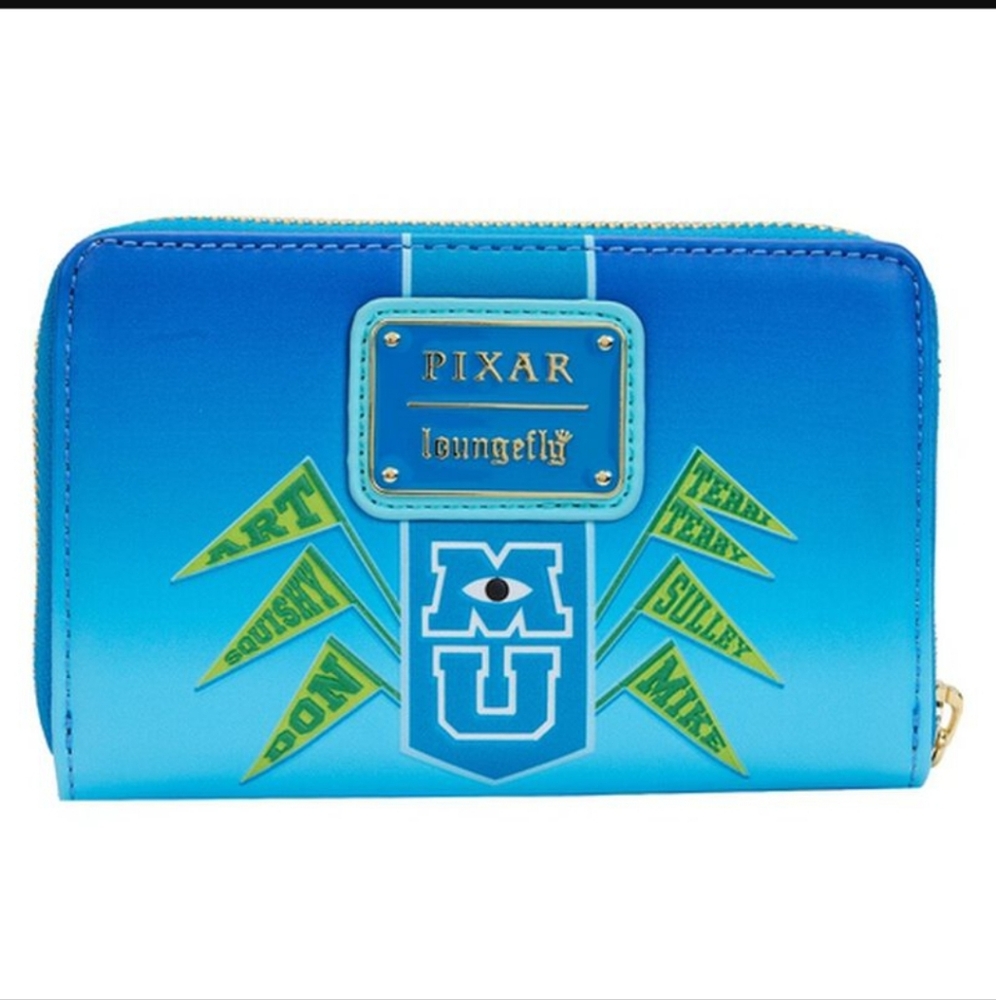 Loungefly x Pixar Monsters University Blue Zip Wallet. Tags removed -never used - Picture 4 of 8